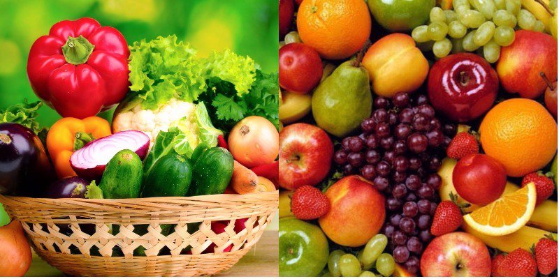 Tăng cường ăn nhiều trái cây và rau củ