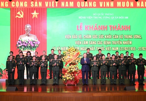 Tổng Bí thư Tô Lâm dự Lễ khánh thành Viện Bảo vệ, chăm sóc sức khỏe cán bộ Trung ương và Viện Lâm sàng các bệnh truyền nhiễm