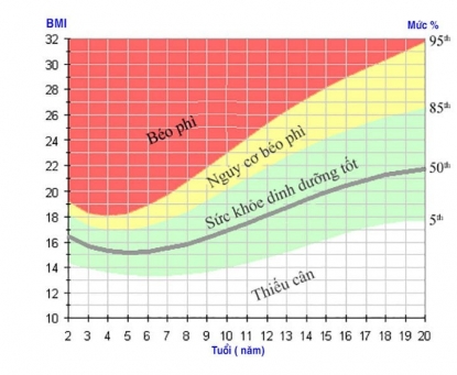 Cách tính chỉ số BMI để xác định mức độ béo phì của trẻ em