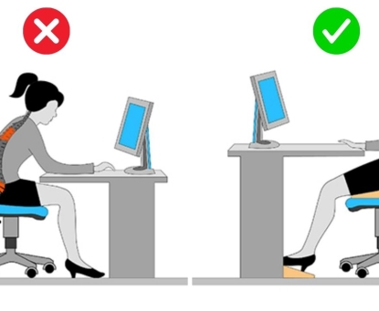 Tư thế tốt nhất khi ngồi hoặc đứng lâu để tránh gây áp lực lên vùng bẹn