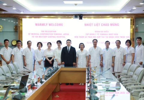Tập đoàn Y tế Yowakai Nhật Bản thăm và làm việc tại Bệnh viện TWQĐ 108
